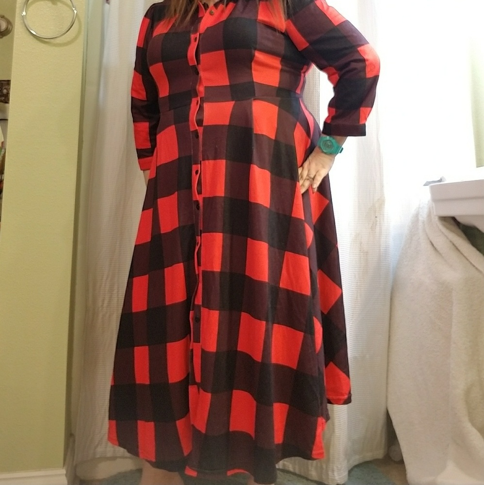 Reborn dress buffalo plaid